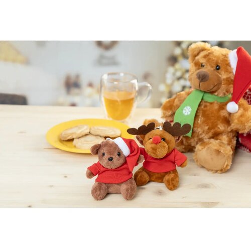 Julren Pluche Kerst Rendier Sleutelhanger Meerkleurig