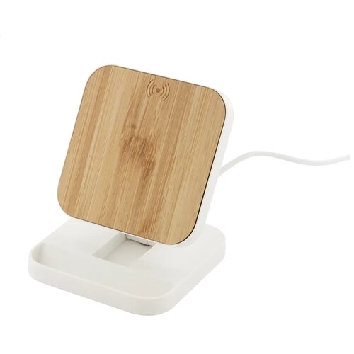 Rabso Draadloze Oplader Met Telefoon Houder Wit