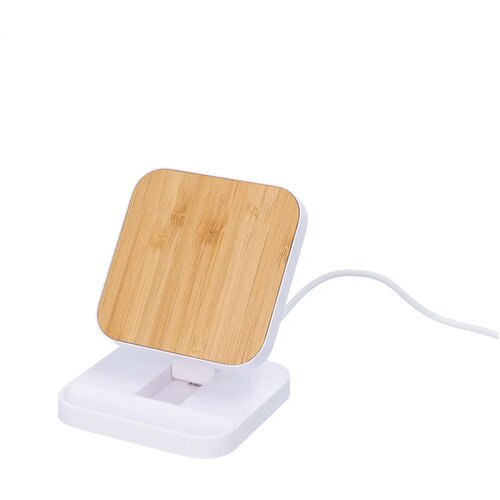 Rabso Draadloze Oplader Met Telefoon Houder Wit