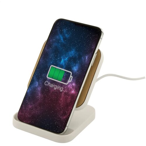 Rabso Draadloze Oplader Met Telefoon Houder Wit