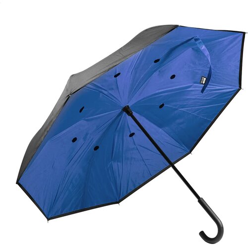Raura Rpet Omkeerbare Paraplu Blauw