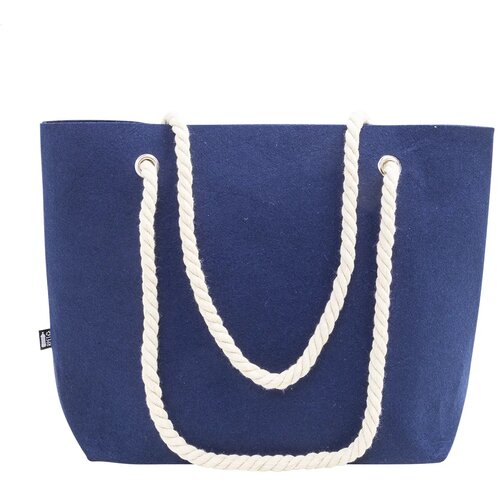 Refelt Beach Rpet Strandtas Donker Blauw
