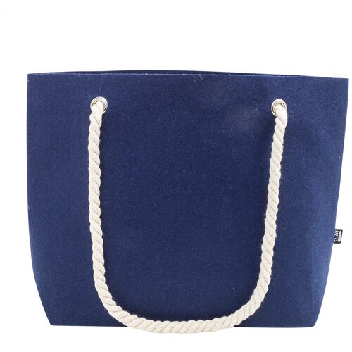 Refelt Beach Rpet Strandtas Donker Blauw