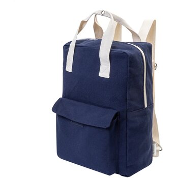 Rekan Back Gerecyclede Canvas Rugzak Blauw Rekan Back Gerecyclede Canvas Rugzak Blauw
