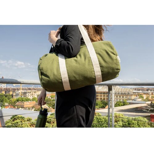 Rekan Duff Sporttas Van Gerecycled Canvas Groen