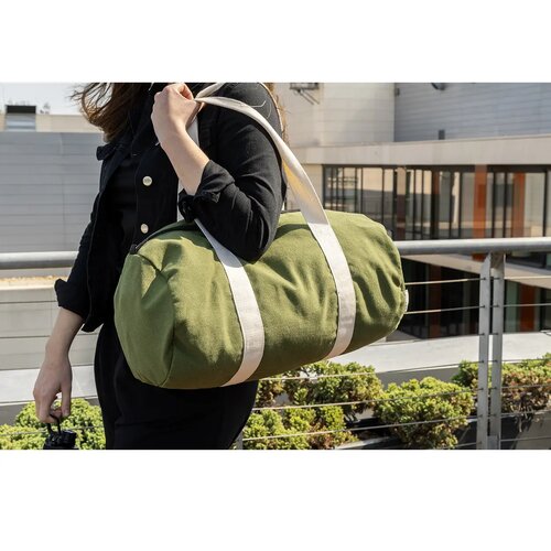 Rekan Duff Sporttas Van Gerecycled Canvas Groen