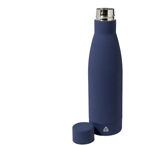 Rubbar Fles Van Gerecycled Roestvrij Staal Donker Blauw