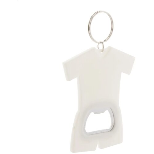Soccer Flesopener Sleutelhanger Wit