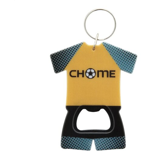 Soccer Flesopener Sleutelhanger Wit