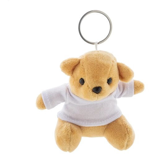 Teddyfob Pluche Teddybeer Sleutelhanger Wit