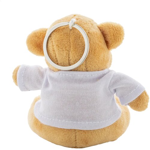 Teddyfob Pluche Teddybeer Sleutelhanger Wit