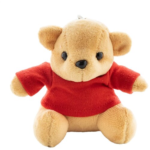 Teddyfob Pluche Teddybeer Sleutelhanger Rood