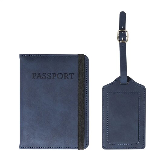 Twinpass Rpu Paspoort En Kofferlabel Set Donker Blauw