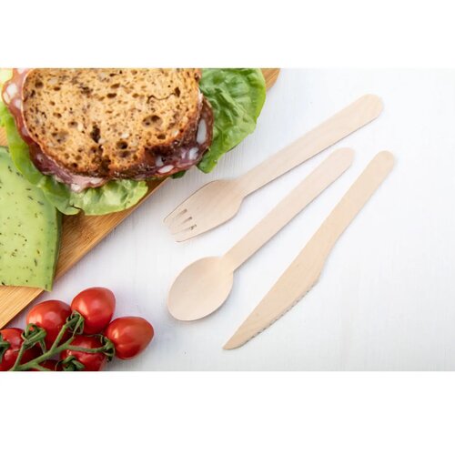 Woolly Houten Bestek, Lepel Natuurlijk