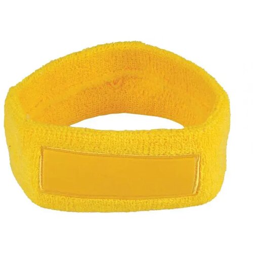 Hoofd Zweetband Met Label Geel