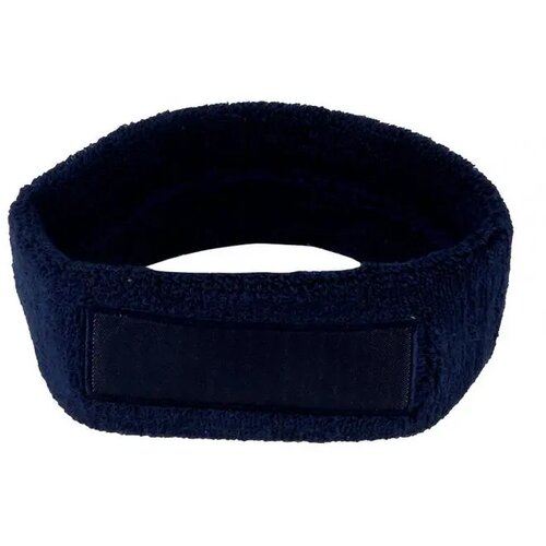 Hoofd Zweetband Met Label Marine Blauw