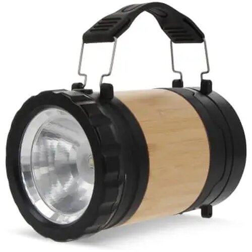 ABS &amp; Bamboe Lamp &amp; Zaklamp zwart