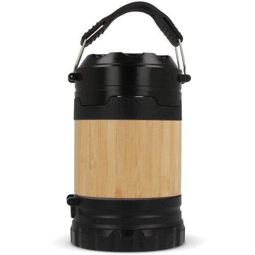 ABS &amp; Bamboe Lamp &amp; Zaklamp zwart