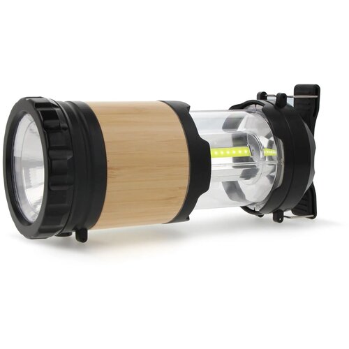 ABS &amp; Bamboe Lamp &amp; Zaklamp zwart