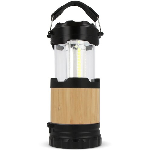 ABS &amp; Bamboe Lamp &amp; Zaklamp zwart