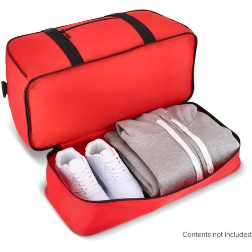 600D gerecycled PET sport- en reistas 55.5 x 25 x 36 cm 50 L rood
