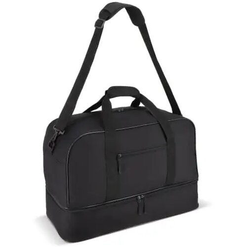600D gerecycled PET sport- en reistas 55.5 x 25 x 36 cm 50 L zwart