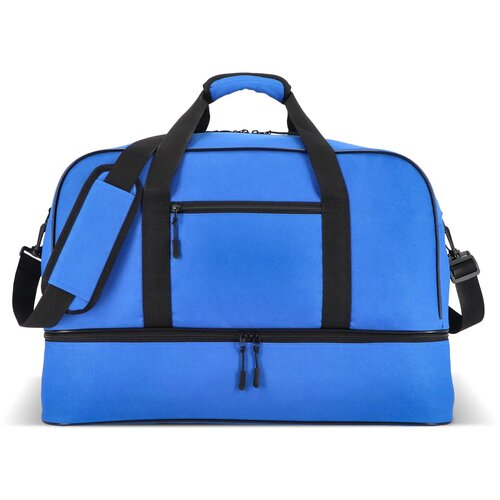 600D gerecycled PET sport- en reistas 55.5 x 25 x 36 cm 50 L blauw