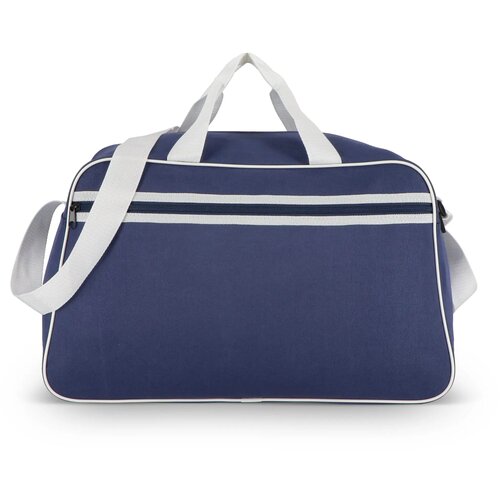 600D gerecycled PET sport- en reistas 48 x 25 x 28 cm 30 L blauw / wit