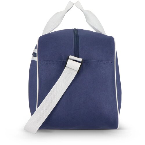 600D gerecycled PET sport- en reistas 48 x 25 x 28 cm 30 L blauw / wit