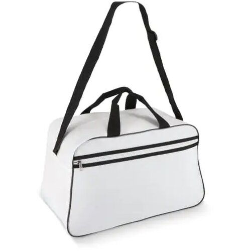 600D gerecycled PET sport- en reistas 48 x 25 x 28 cm 30 L wit / zwart