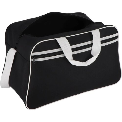 600D gerecycled PET sport- en reistas 48 x 25 x 28 cm 30 L zwart / wit
