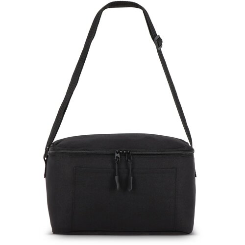 600D gerecycled PET koeltas voor 6 blikjes 25 x 14.5 x 15.5 cm 5 L zwart