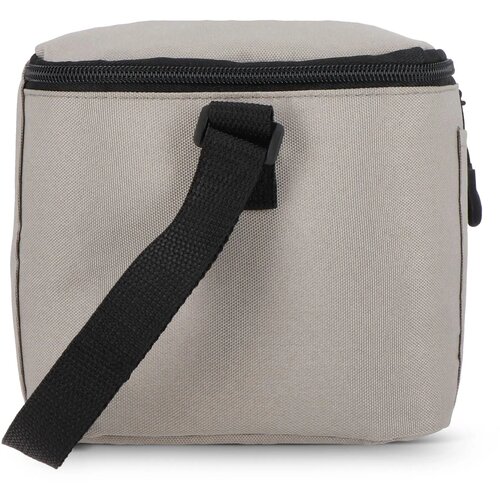 600D gerecycled PET koeltas voor 6 blikjes 25 x 14.5 x 15.5 cm 5 L grijs