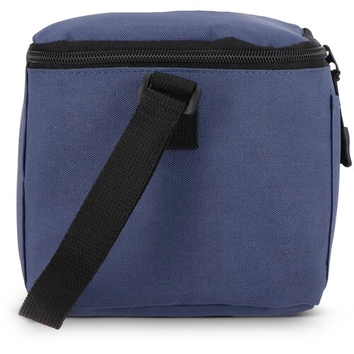 600D gerecycled PET koeltas voor 6 blikjes 25 x 14.5 x 15.5 cm 5 L donkerblauw