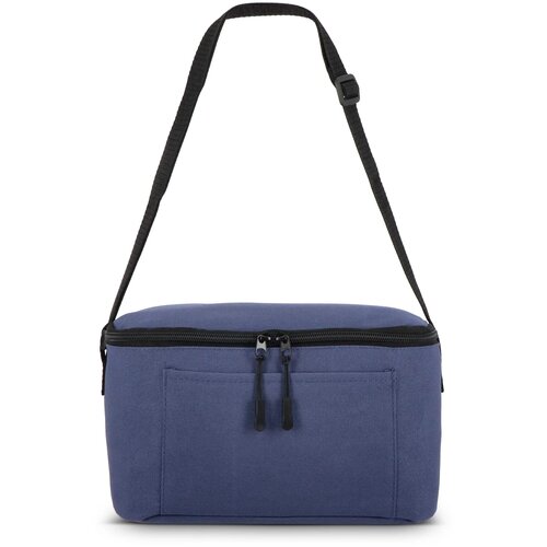 600D gerecycled PET koeltas voor 6 blikjes 25 x 14.5 x 15.5 cm 5 L donkerblauw