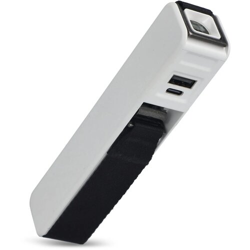 5-in-1 Travel Powerbank 2600 mAh - Bagageweegschaal - Zaklamp - Liniaal - Thermometer wit