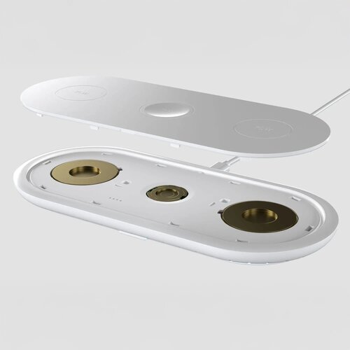 3-in-1 Draadloze Oplader 15 W, Smartphone / Apple Watch / AirPod wit