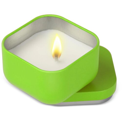 Ananda plantaardige geurkaars in gerecycled blik lichtgroen