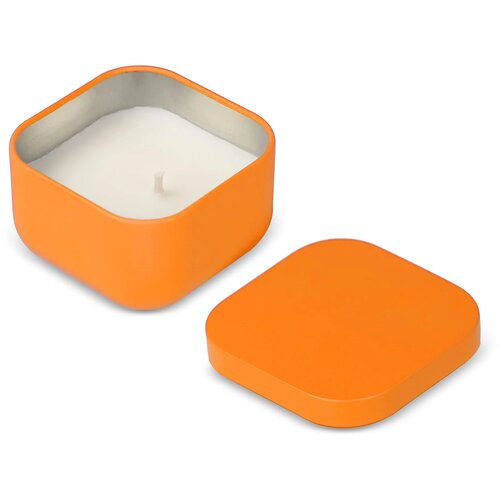 Ananda plantaardige geurkaars in gerecycled blik oranje