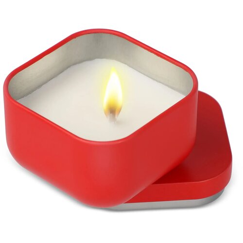 Ananda plantaardige geurkaars in gerecycled blik rood