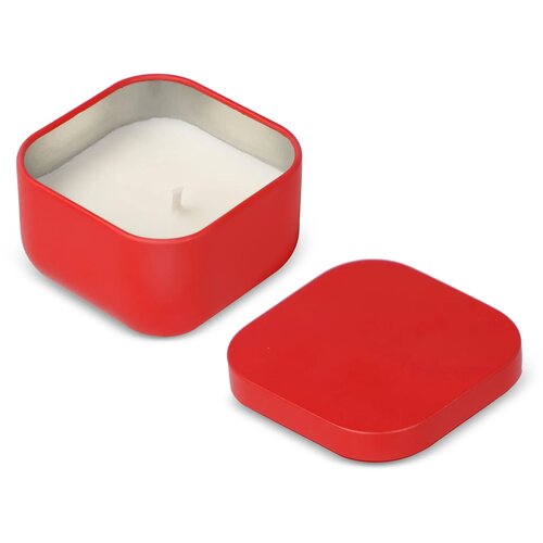 Ananda plantaardige geurkaars in gerecycled blik rood