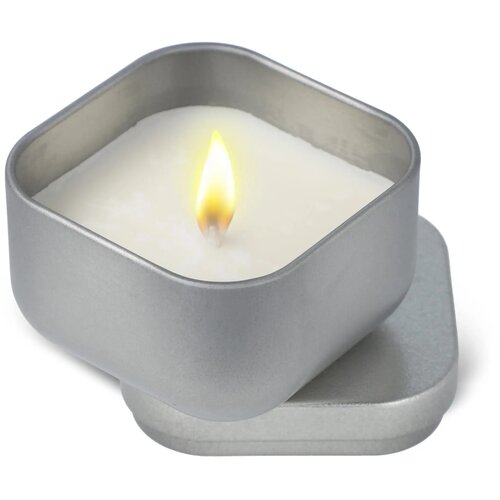 Ananda plantaardige geurkaars in gerecycled blik zilver