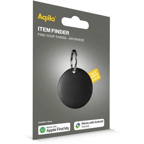 Aqiila Tagbird Waterbestendige Tracker met sleutelring zwart