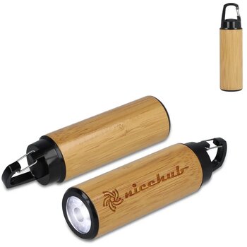 Bamboe zaklamp met clip natuur