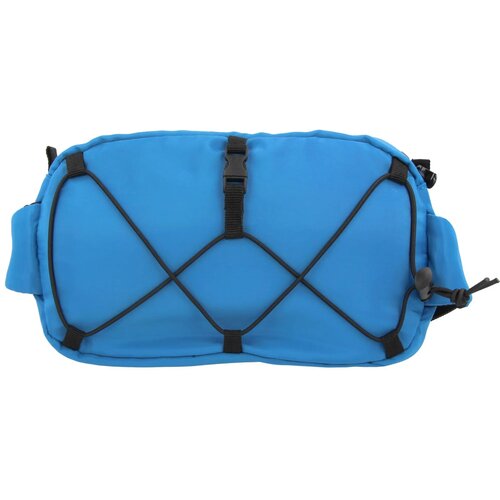 Crossbodytas R-PET met trekkoord blauw