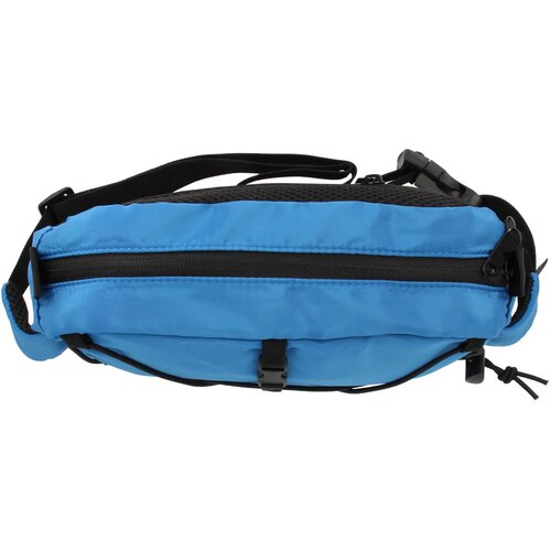 Crossbodytas R-PET met trekkoord blauw