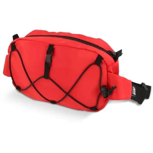 Crossbodytas R-PET met trekkoord rood