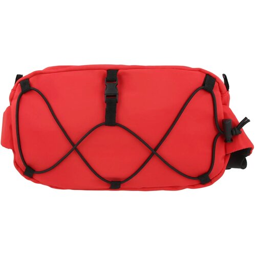 Crossbodytas R-PET met trekkoord rood