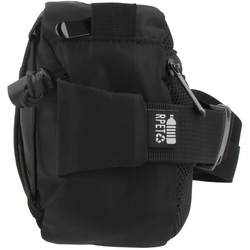 Crossbodytas R-PET met trekkoord zwart