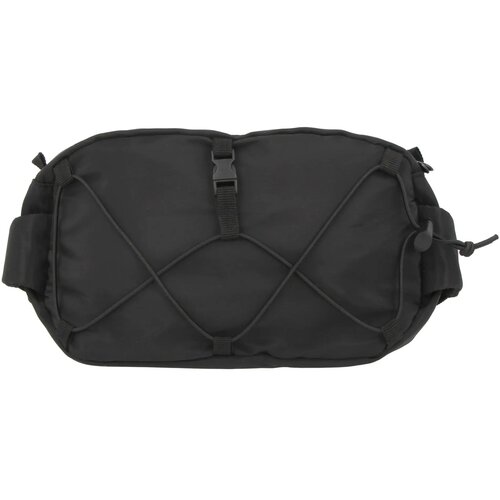 Crossbodytas R-PET met trekkoord zwart
